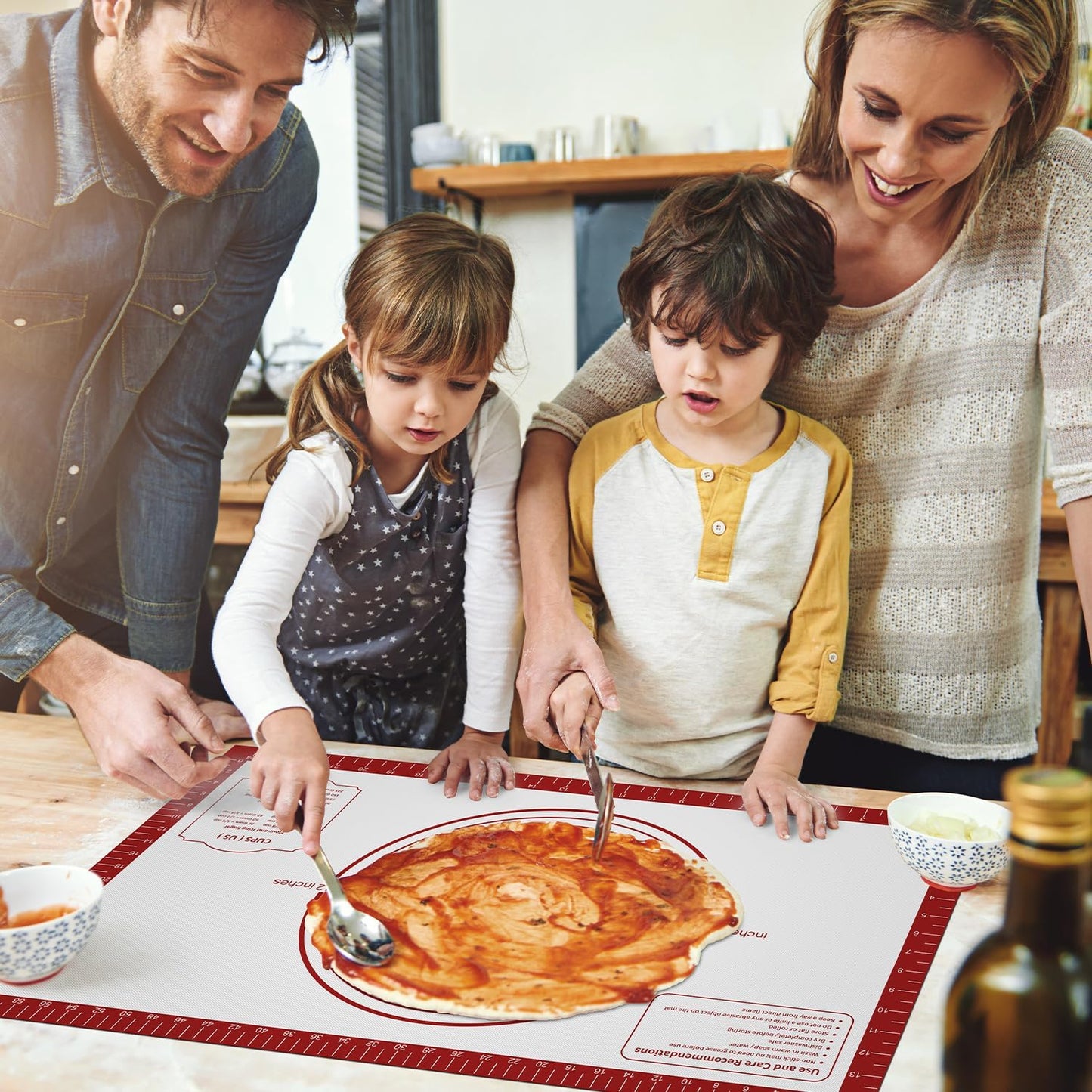 Non-Stick Silicone Baking Mat 26 x 16 Inch, Extra Large for Pastry, Cookies, Bread Dough - Nonslip and Heat Resistant