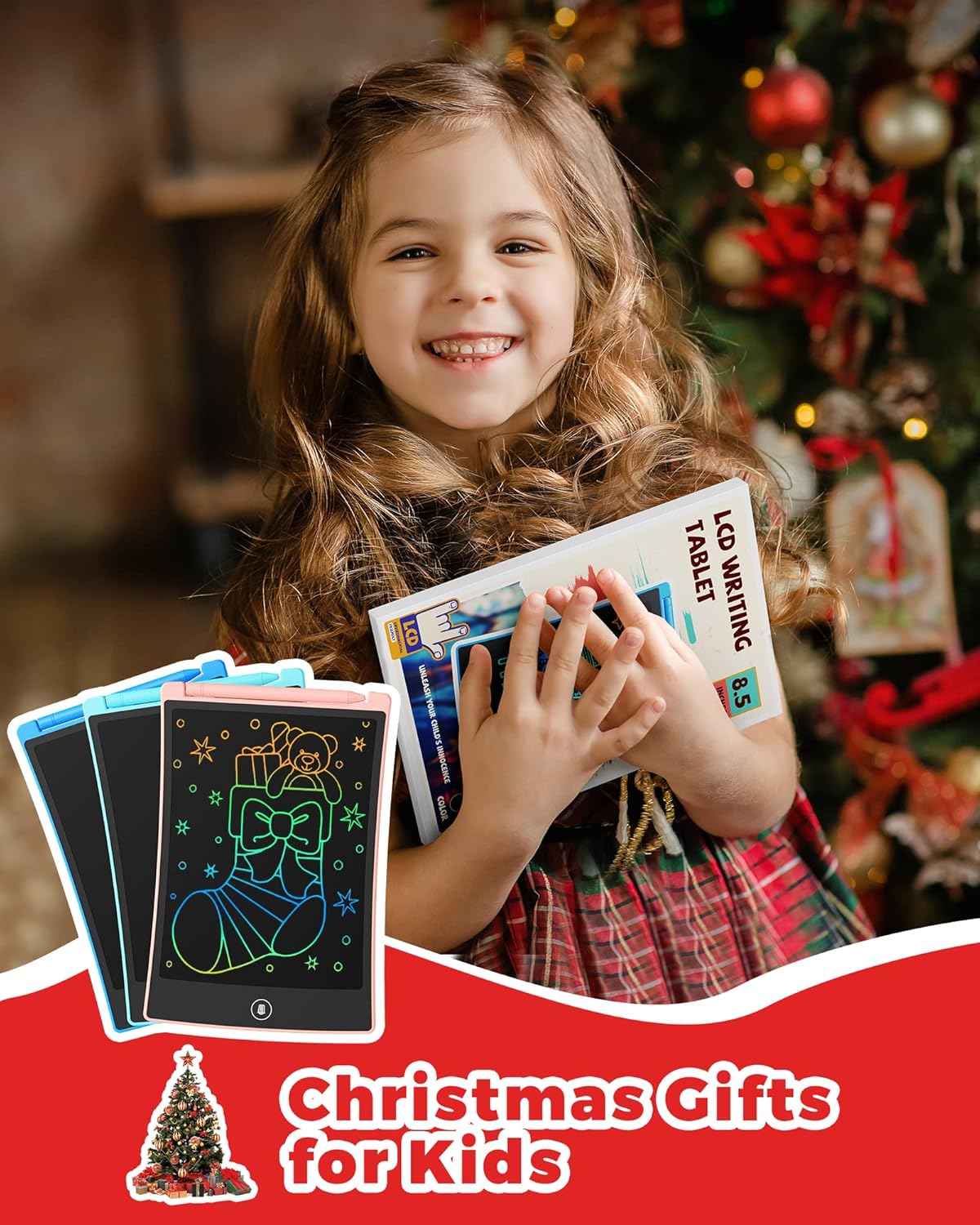 Colorful LCD Writing Tablet for Kids - Perfect for Drawing & Learning On the Go, Fits Easily in Any Bag