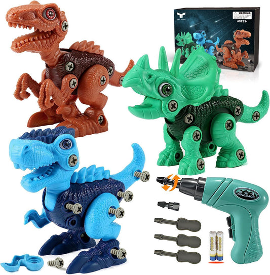 Engaging STEM Dinosaur Toys for Kids 3-8 Years - Educational Building Sets with Electric Drill