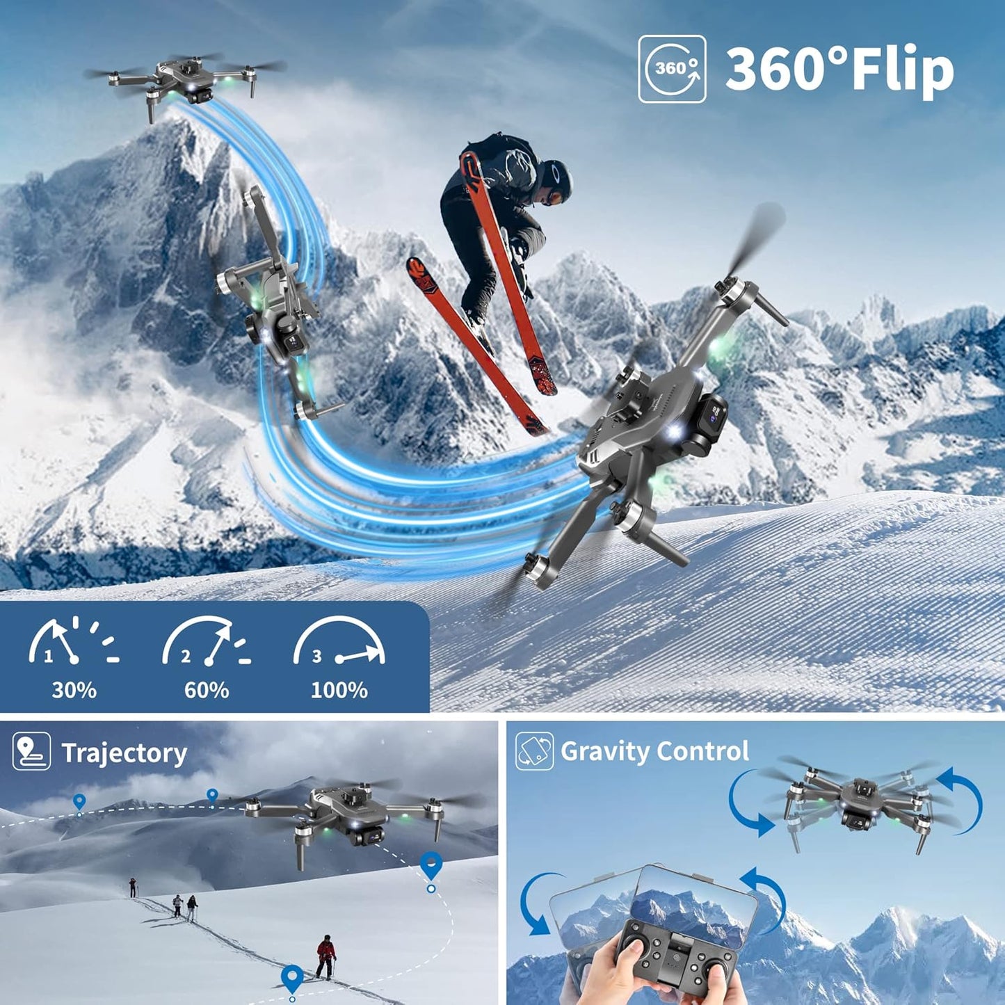 Discover Aerial Photography with Our Foldable Drone: 1080P HD Camera, Dual Batteries, and Enhanced Flight Controls