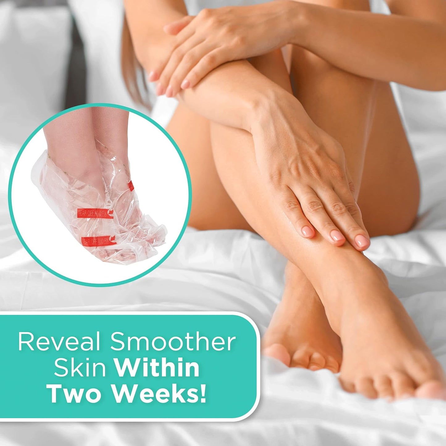 2 Pairs Coconut Foot Peel Mask - Smooth Soft Feet Natural Exfoliating Treatment