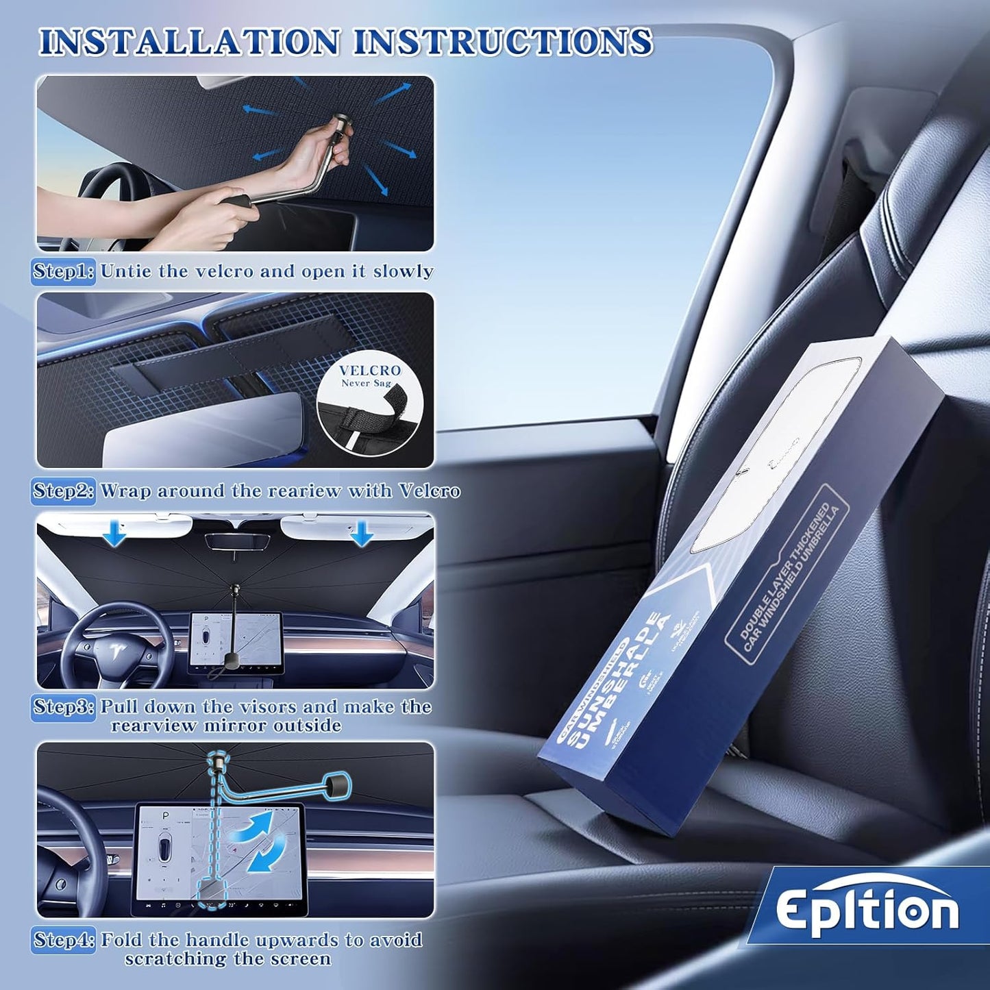 Protect Your Car Interior with a 6-Layer Titanium UV Shield Sunshade Umbrella