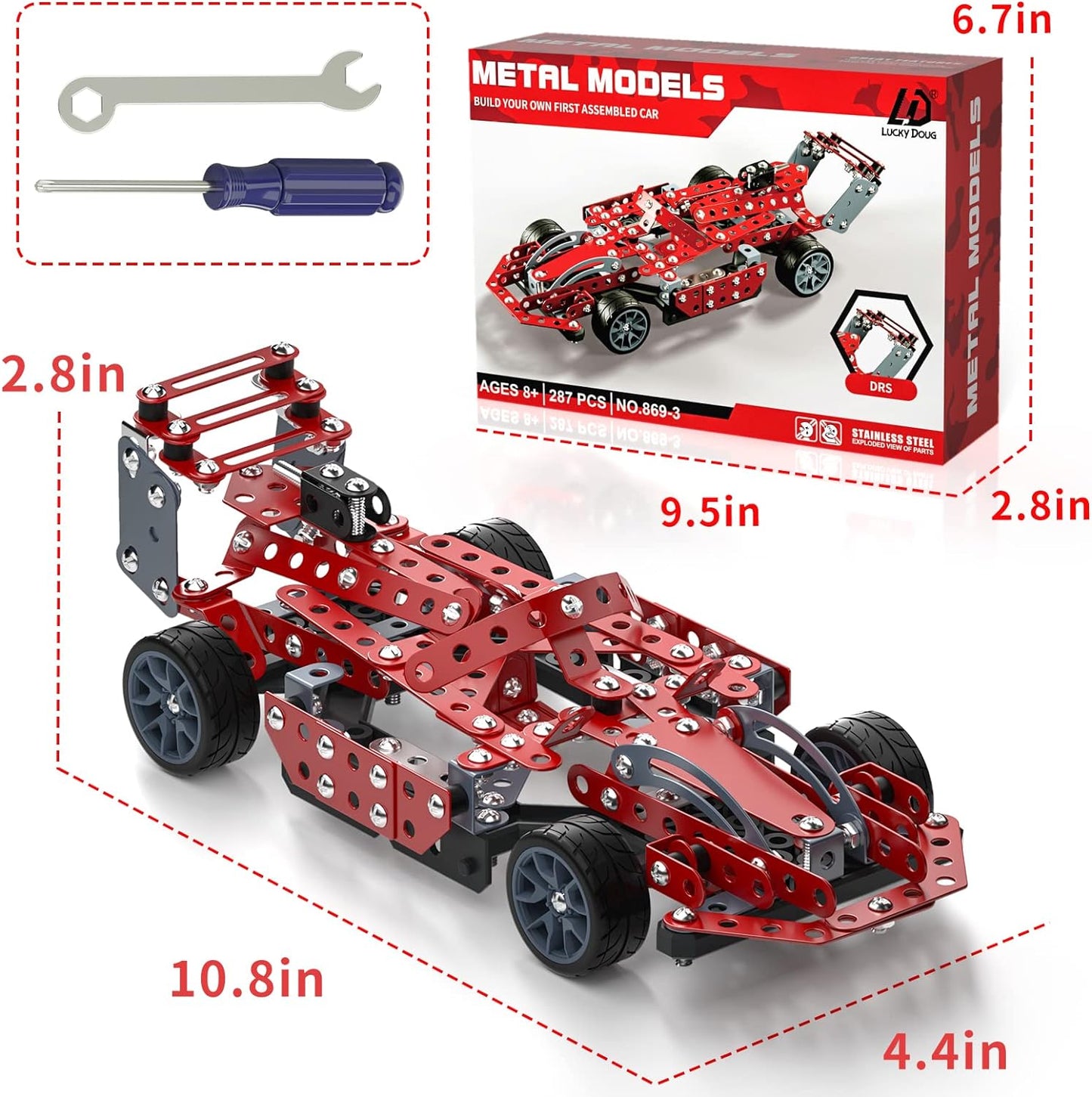 Engage Kids in STEM Learning with 287-Piece Car Building Kit for Ages 8-12: A Perfect Educational Toy for Aspiring Engineers