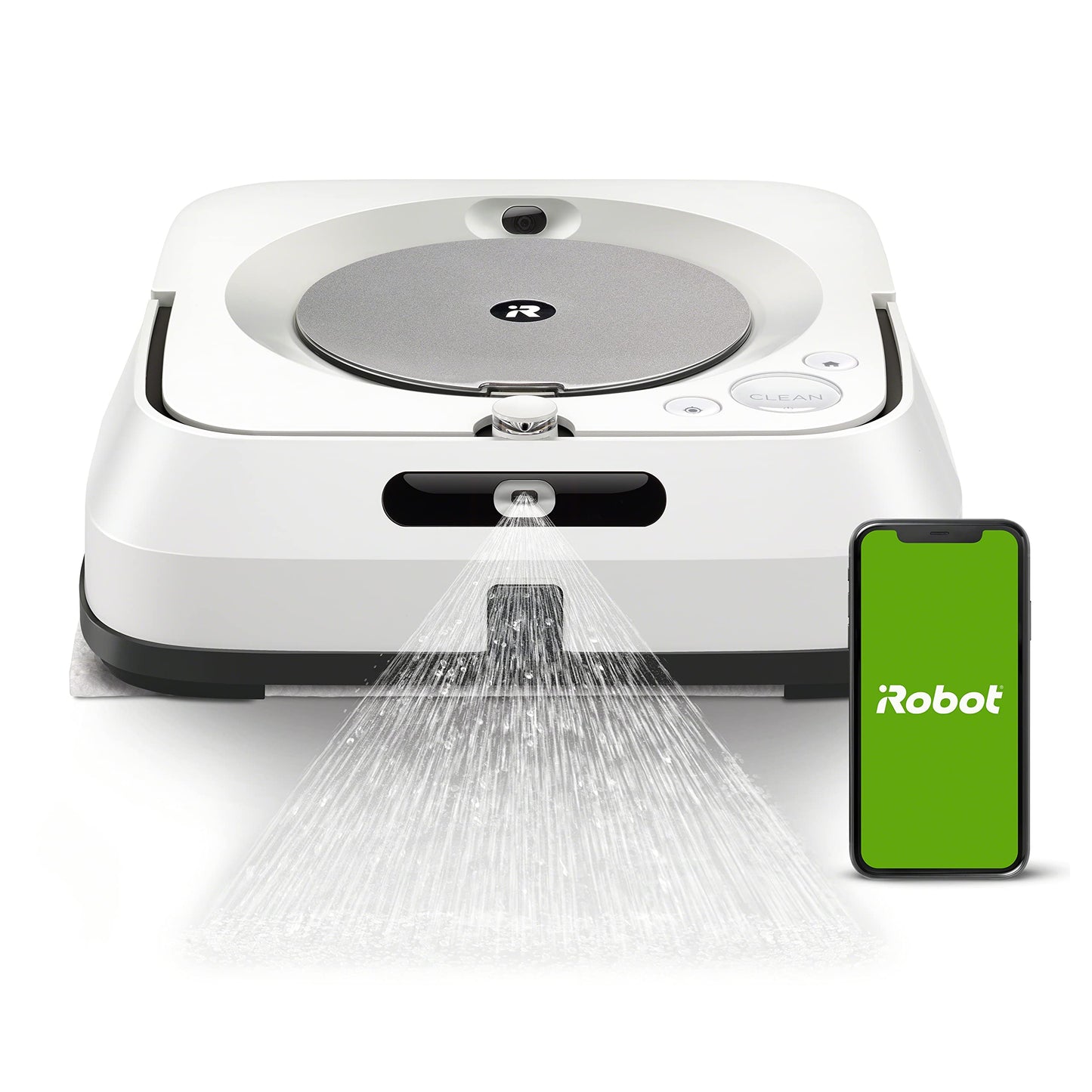 iRobot Braava Jet M6 (6110) Ultimate Robot Mop with Wi-Fi, Precision Jet Spray, Smart Mapping, Alexa and Google Assistant, White