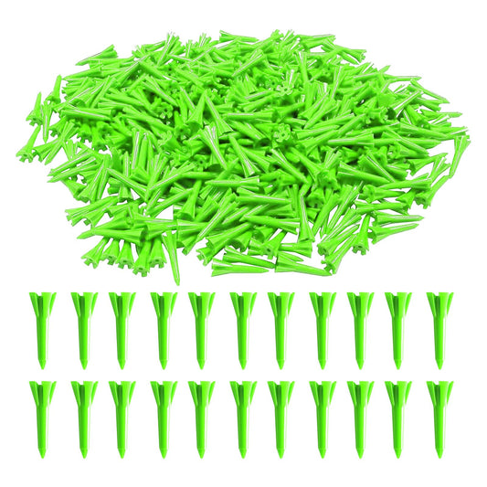 Green Plastic Golf Tees 1.5 Inch Short Tees 300 Pack Bulk Unbreakable 5 Prong Cup