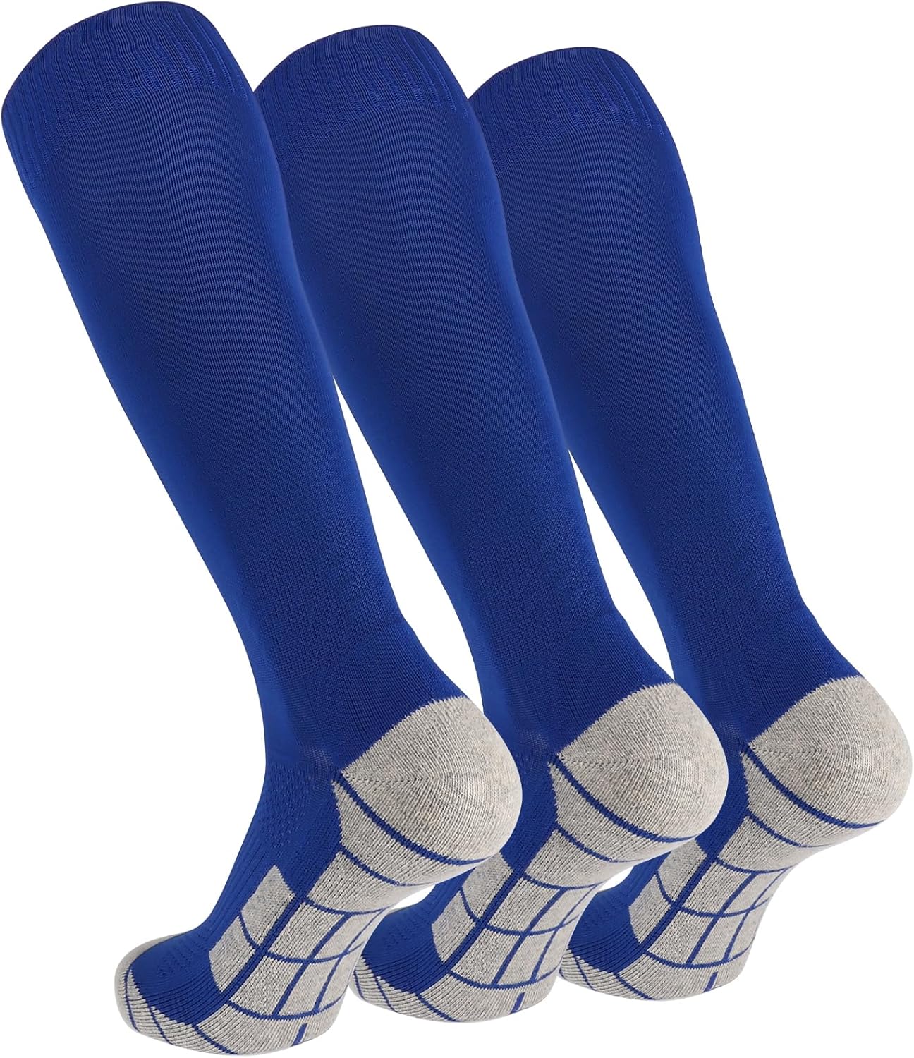 Premium Size S Royal Blue Youth Sports Socks - Royal Blue, Cushioned, Knee High - Ideal for Soccer & More