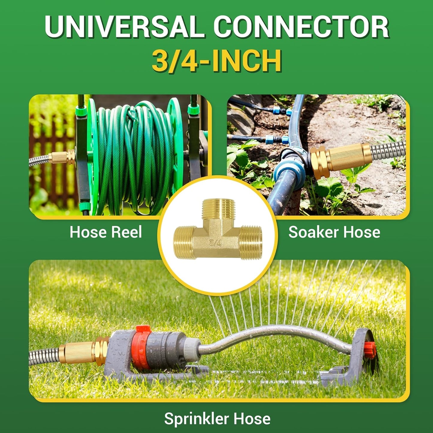 Garden Hose 3 FT - Heavy Duty Stainless Steel Water Hose Extension for Outdoor Use