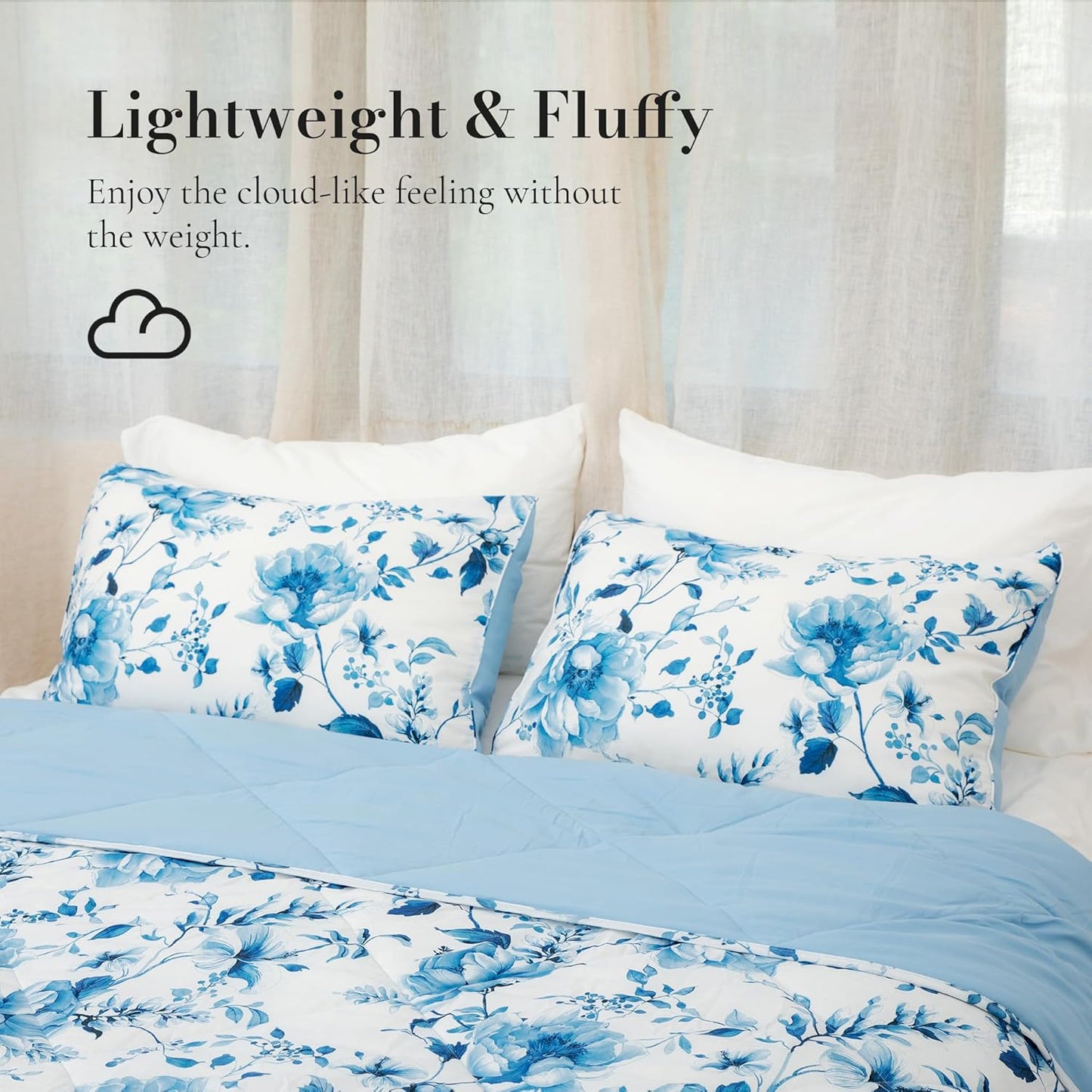 Queen Size Down Alternative Comforter Set: Warm, Hypoallergenic & Machine Washable