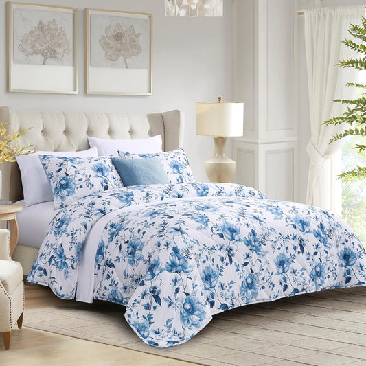 Queen Size Down Alternative Comforter Set: Warm, Hypoallergenic & Machine Washable