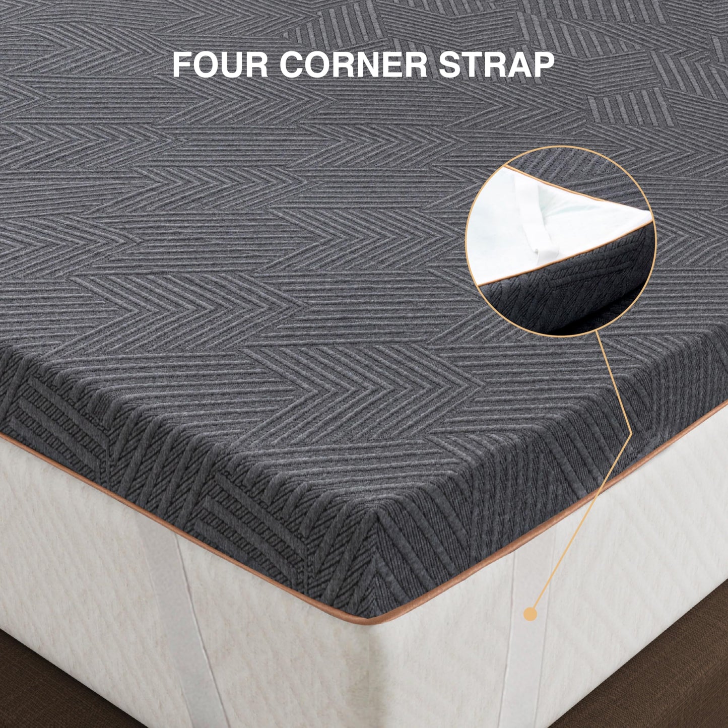 4 Inch (10.2 cm) Full Memory Foam Mattress Topper Full Size, Gel-Infused Bed Topper with Washable Cover, Pressure Relief, 54 x 75 in (137.2 x 190.5 cm)