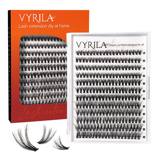 Achieve Salon-Quality DIY Lash Extensions at Home: Lash Cluster 240pcs, C Curl, 8-16mm