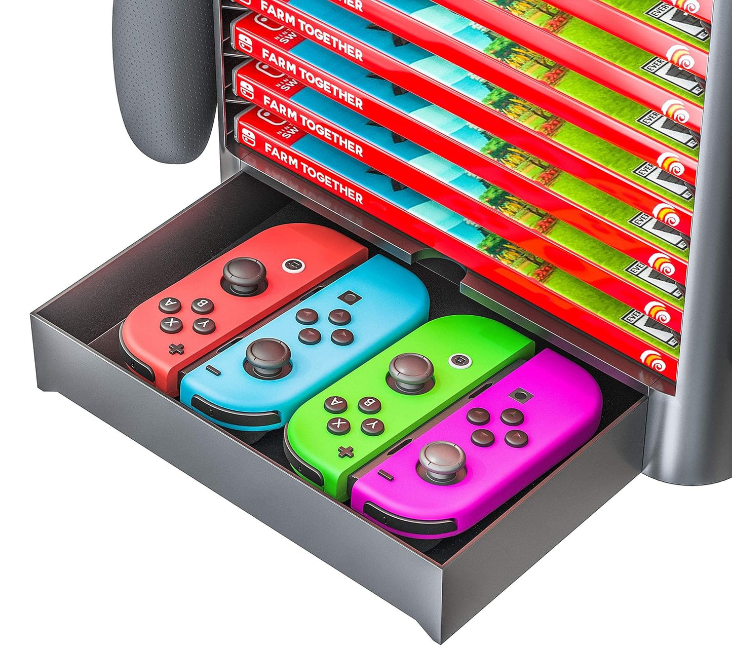 Nintendo Switch Game Storage Tower - Organize Games, Controllers & Accessories
