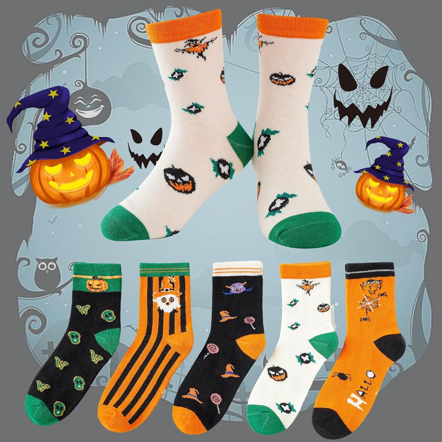Boost Your Kid's Style with Fun & Funky Halloween Dress Socks for Boys Aged 8-12 - Novelty, Comfortable Cotton Socks for All Occasions