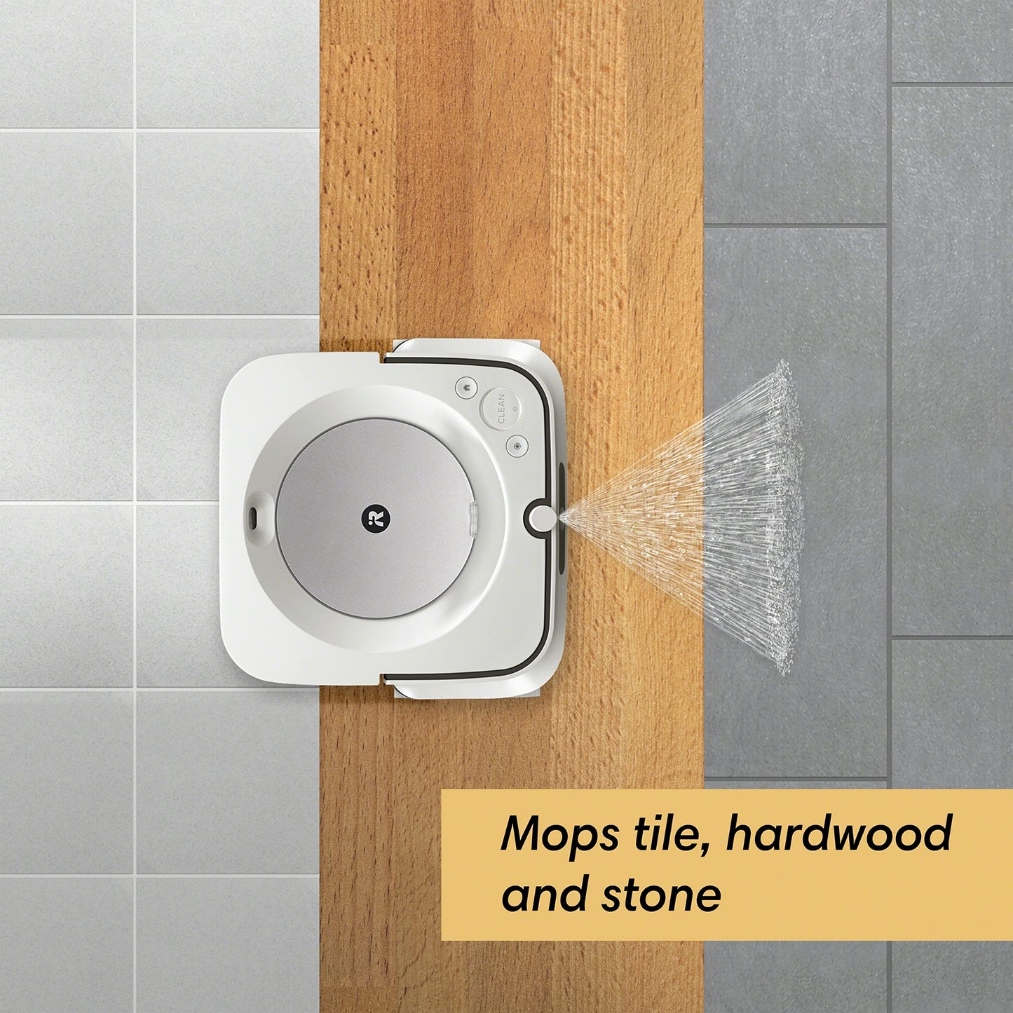 iRobot Braava Jet M6 (6110) Ultimate Robot Mop with Wi-Fi, Precision Jet Spray, Smart Mapping, Alexa and Google Assistant, White