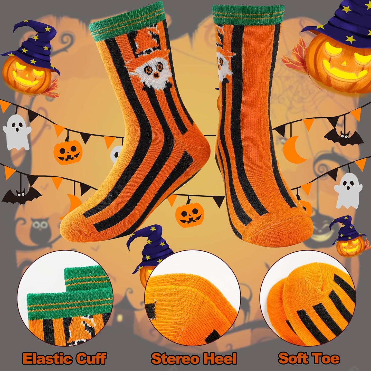 Boost Your Kid's Style with Fun & Funky Halloween Dress Socks for Boys Aged 8-12 - Novelty, Comfortable Cotton Socks for All Occasions