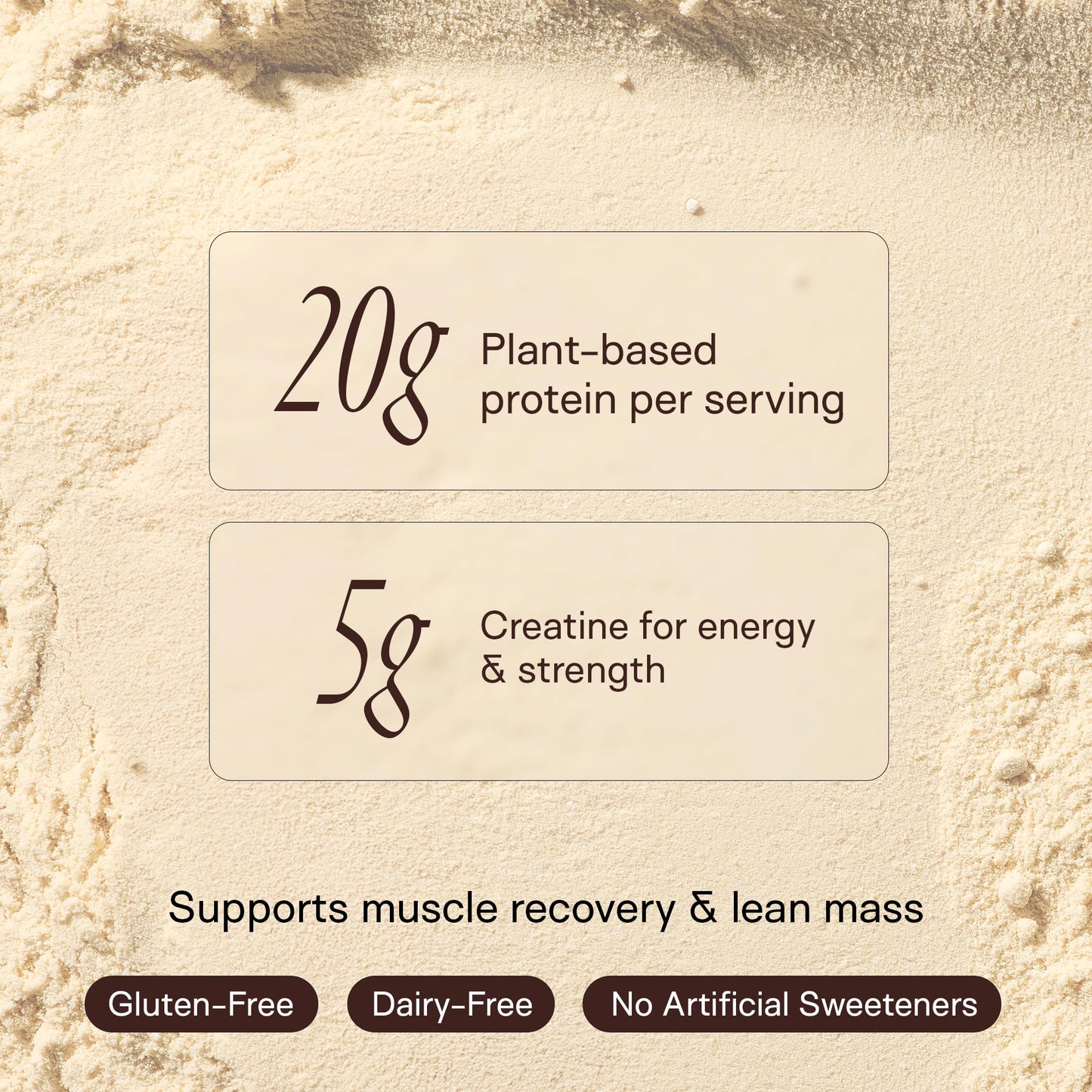 Organic Plant Protein Powder for Women - 20g Pea & Pumpkin Seed Protein with 5g Creatine