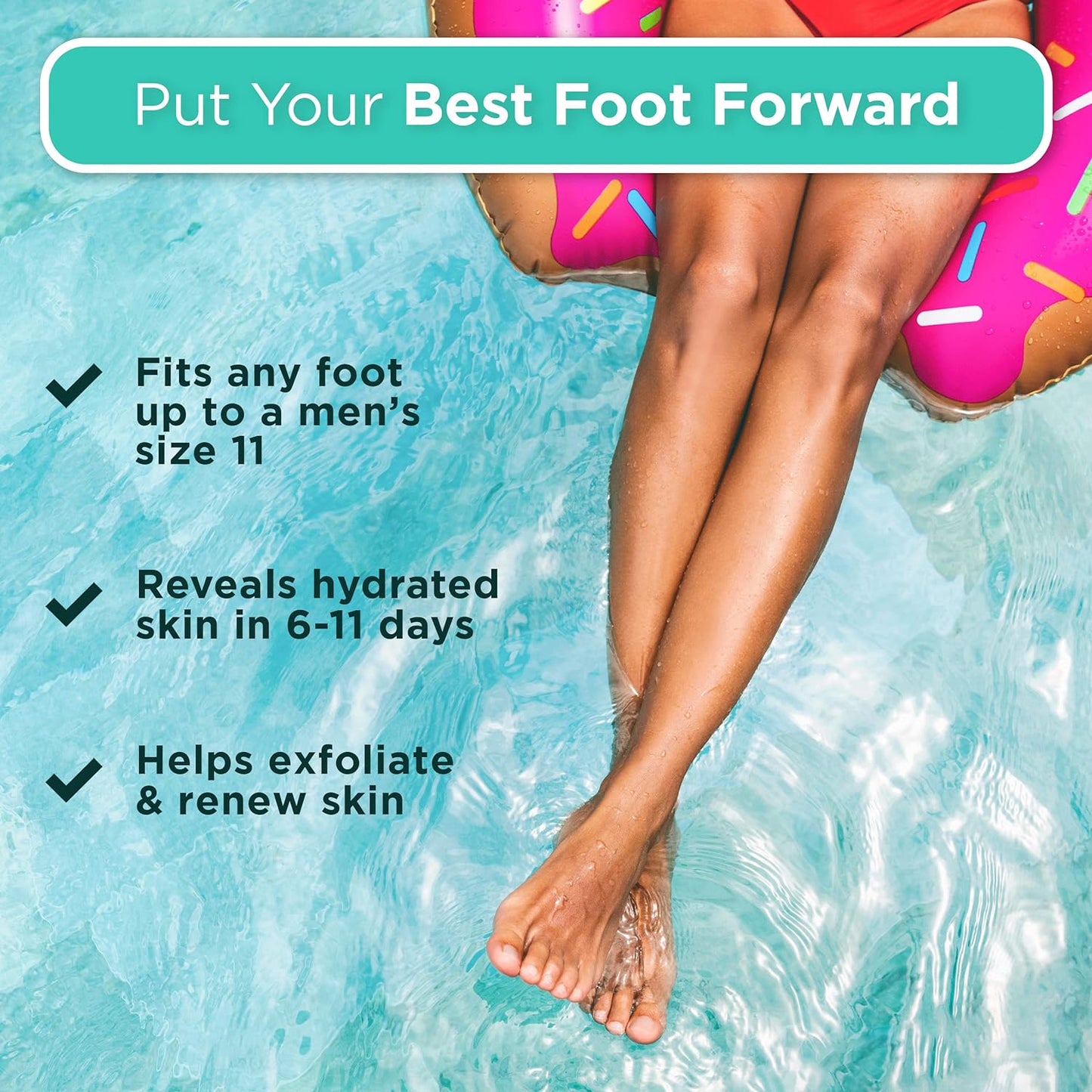 2 Pairs Coconut Foot Peel Mask - Smooth Soft Feet Natural Exfoliating Treatment