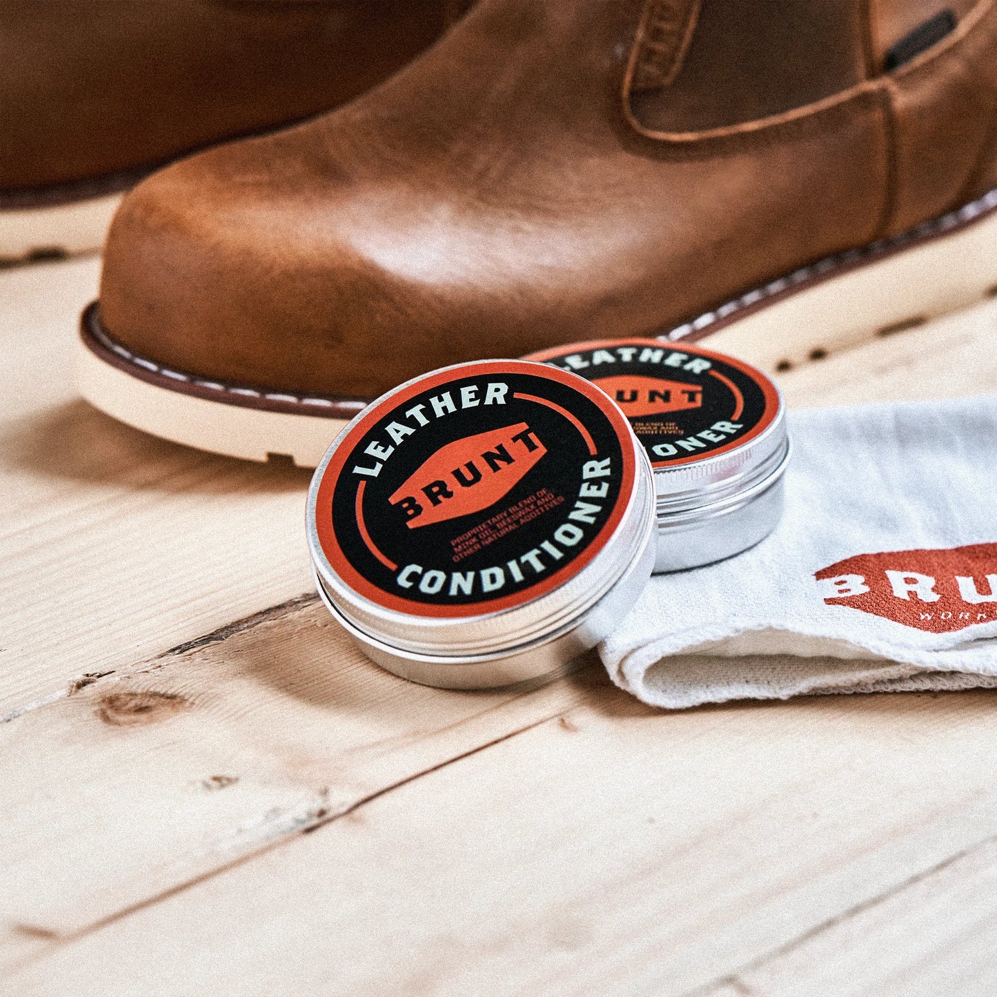 Brunt Leather Work Boot Conditioner BRX40001-300 for Full-Grain Leather Boots – Protects, Replenishes, and Guards Against Scuffs & Elements