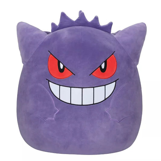 Jumbo 20-Inch Pokémon Squishmallows Gengar Plush - Ultra-Soft Collectible