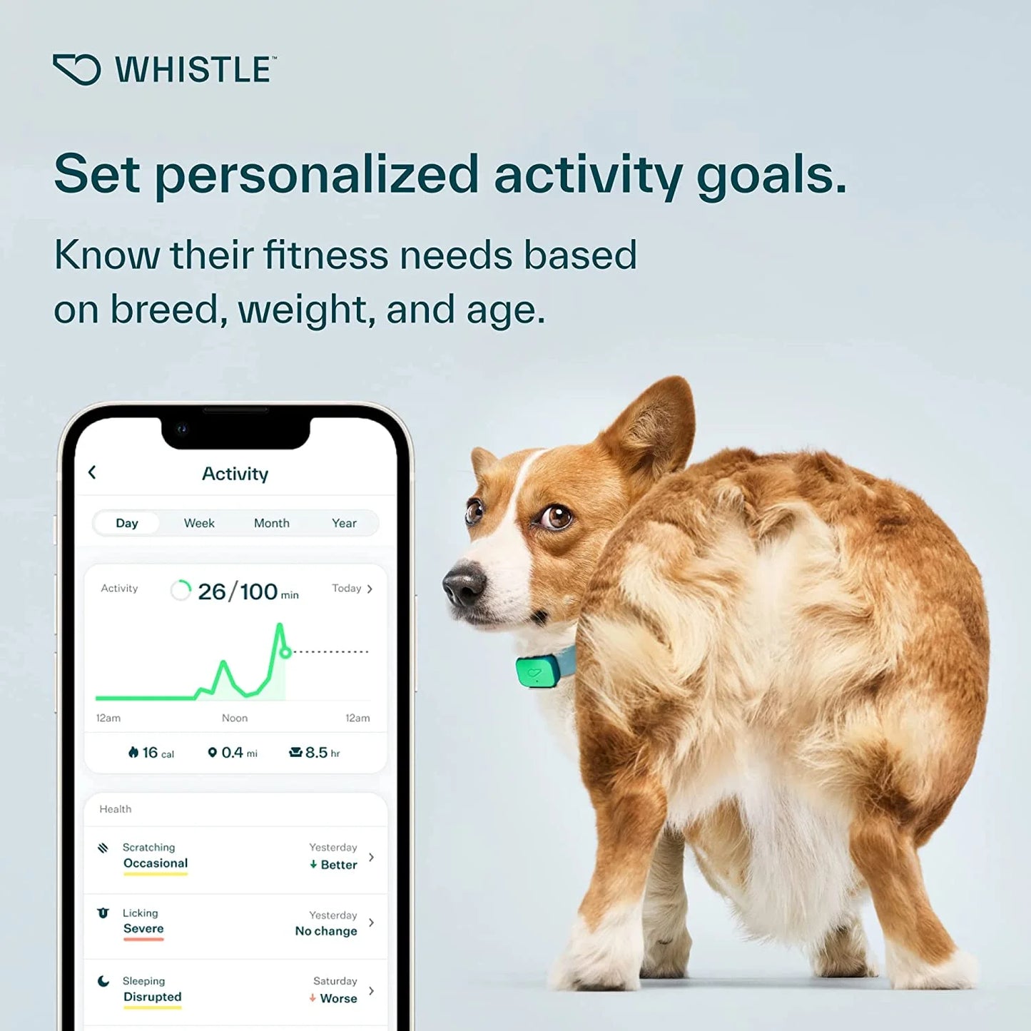 Whistle Health Smart Device: Track Your Dog's Health, Fitness & Wellness