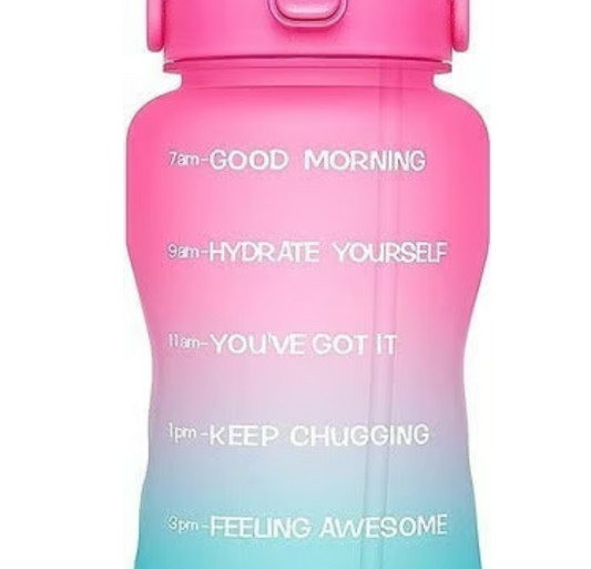 Stay Hydrated with Our 64 oz Motivational Water Bottle with Time Markers for Fitness and Outdoors