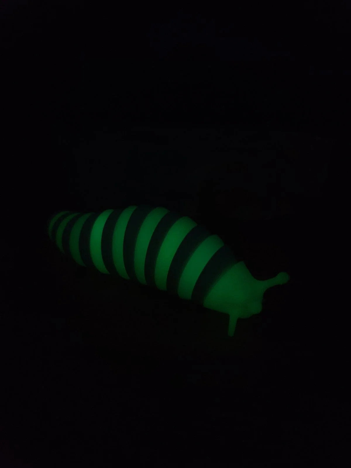 Experience Endless Fun with Blue Glow in the Dark Articulated Fidget Slug - Ideal for Stress Relief, 360° Bendable