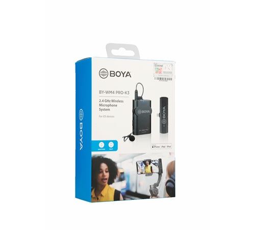 BOYA BY-WM4 PRO-K3 2.4 GHz Wireless Microphone System For iOS Devices