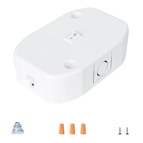 HURYEE Junction Box for Cabinet Lighting 120V Hardwired Function Link