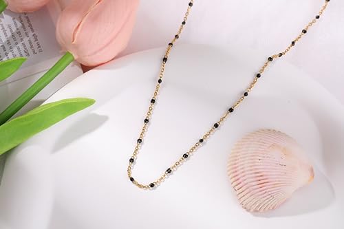 14K Gold Heart Layered Choker Necklace for Women - Perfect Birthday, Valentine's, Mother's Day Gift with Boho Beads