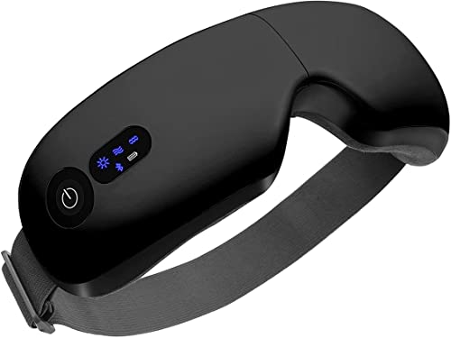 Black Heated Sleep Mask Eye Massager