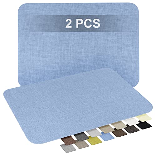 2 PCS Fabric Repair Patch - 8 x 11 inch Fabric Repair Tape Self-Adhesive Canvas Fabric Patches - Linen Fabric Patches for Furniture - Fabric Repair Kit for Couch,Sofas,Car Seats,Chairs Blue Denim