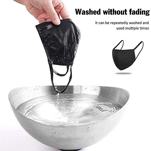 10PC Reusable Cotton Fabric Face Mask Set: Unisex, Fashion-Forward Protective Black Dust Cotton - Soft, Comfortable, Breathable, and Washable for Daily and Outdoor Activities