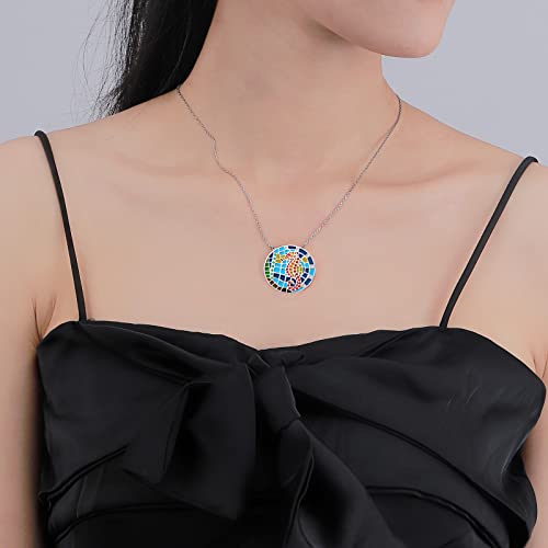Superchic Pixel style Sea animals Seahorse Pendant Necklace Gifts for Her Women Girls With Red Crystal and 16" Chain + 2" Extender
