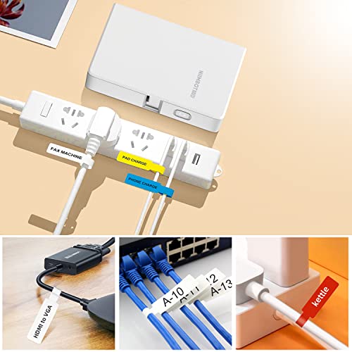 Professional Color Label Maker B18 with Tape, 0.6 Inch Portable Bluetooth Thermal Transfer Printer, for iOS/Andriod App, Fadeless Labels for Reliable Application