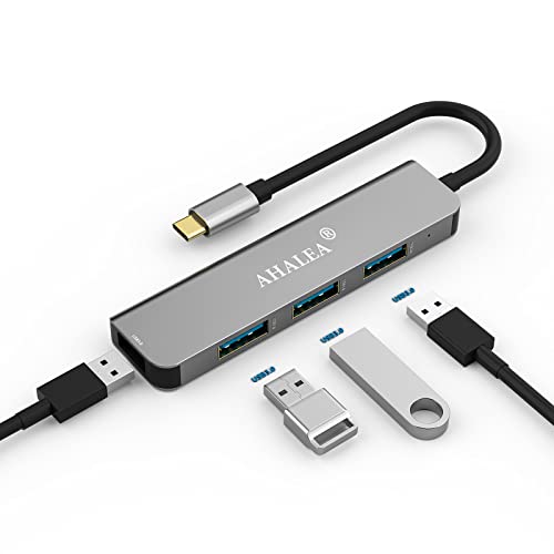 USB C Hub Docking Station USB Hub 4 in 1 with 4 USB 3.0 Ports Working for Windows and MacBook Pro AHALEA USB C Hub