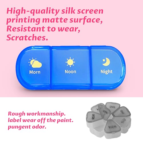 3x Daily Weekly Travel Pill Organizer: Durable & BPA-Free Medicine Storage