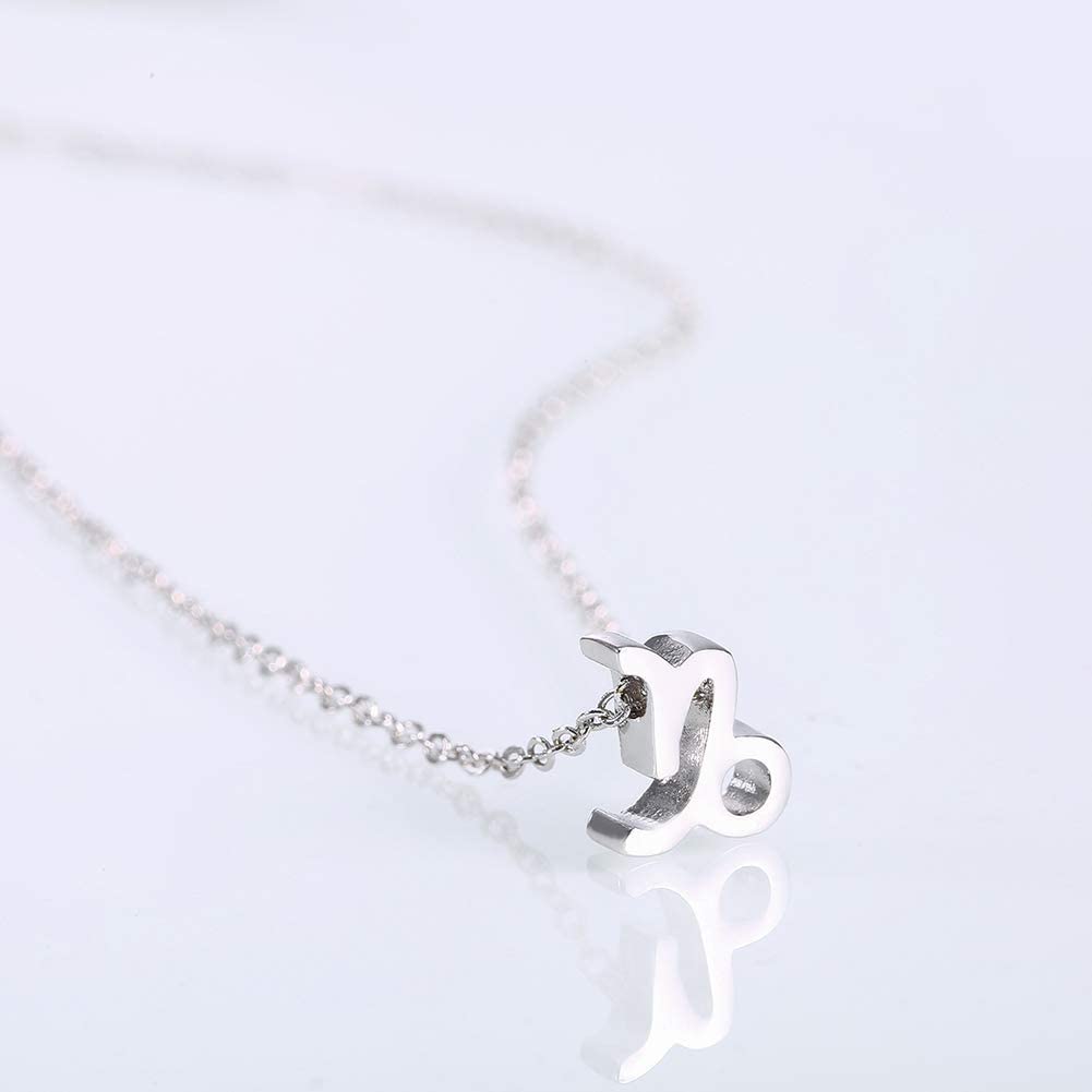 18" Silver Plated Capricorn Pendant Necklace