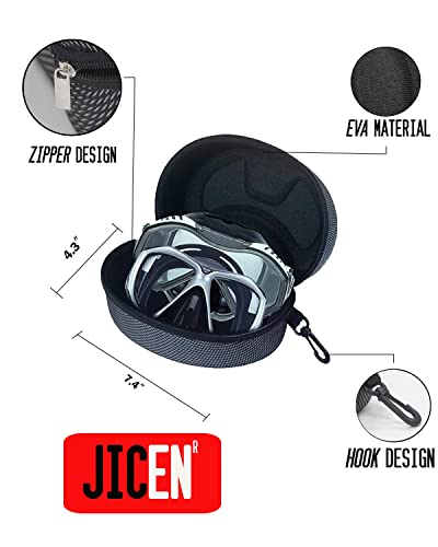 Jicen Adjustable-Glasses Holder + 1 Glasses Case With Hook, Easy to Carry, Oversized Sunglasses Case + 1 glasses cleaning cloth + 1 Glasses Pouch.