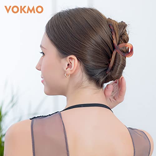 4pk 5.11" Gradient Brown Non-Slip Hair Claws/Clips