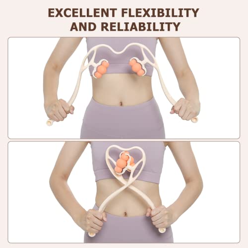 Neck/Shoulder/Waist/Foot Rolling Pressure Point Massager w/ 6 + 2 Roller Balls
