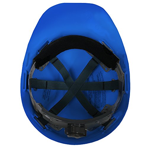 Jackson Safety Sentry III Hard Hat - HDPE, 6-Point Ratchet, Low Profile, Blue 14416, Meets ANSI Standards