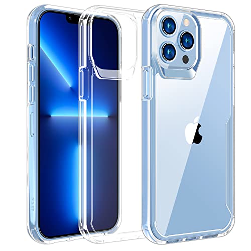 EFFENX Crystal Clear iPhone 13 Pro Max Case, Non-Yellowing Shockproof Protective Phone Case Slim Thin TPU Bumper Cover [Soft Anti-Scratch], 6.7 inch (Crystal Clear)