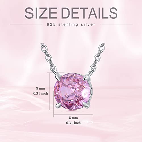 16+2" Oct Birthstone Round Crushed Ice Stone 925 Sterling Silver Choker Necklace