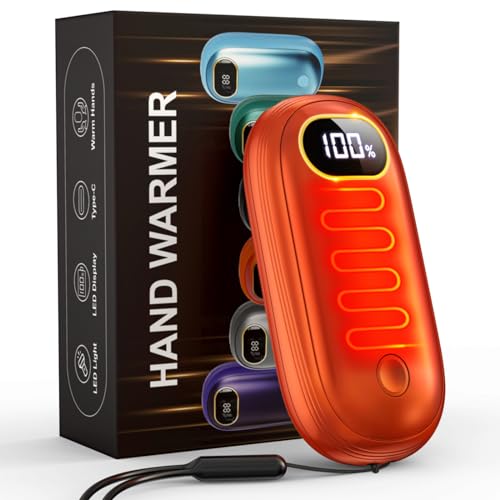 Stay Cozy with 7000mAh Rechargeable Electric Hand Warmer - 18Hrs of Warmth, Up to 131℉ Heating, Ideal for Golf, Raynauds, Camping