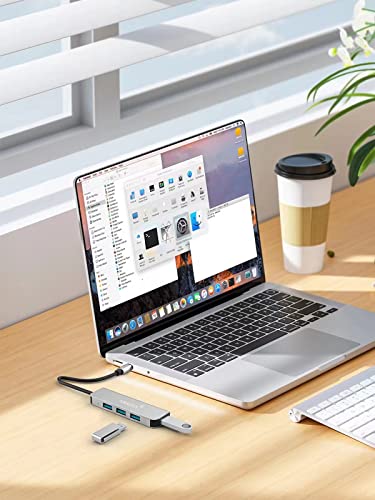 USB C Hub Docking Station USB Hub 4 in 1 with 4 USB 3.0 Ports Working for Windows and MacBook Pro AHALEA USB C Hub