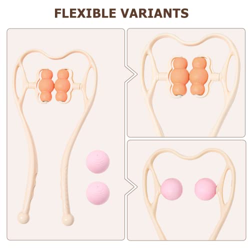 Neck/Shoulder/Waist/Foot Rolling Pressure Point Massager w/ 6 + 2 Roller Balls