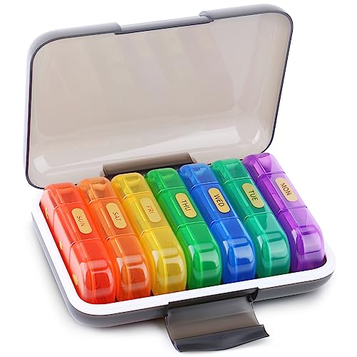 3x Daily Weekly Travel Pill Organizer: Durable & BPA-Free Medicine Storage