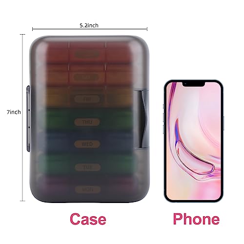 3x Daily Weekly Travel Pill Organizer: Durable & BPA-Free Medicine Storage