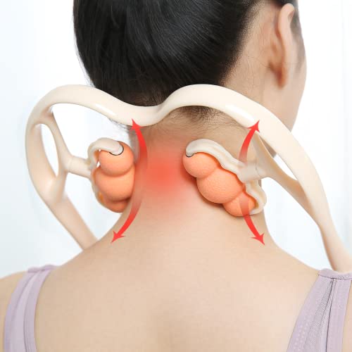 Neck/Shoulder/Waist/Foot Rolling Pressure Point Massager w/ 6 + 2 Roller Balls