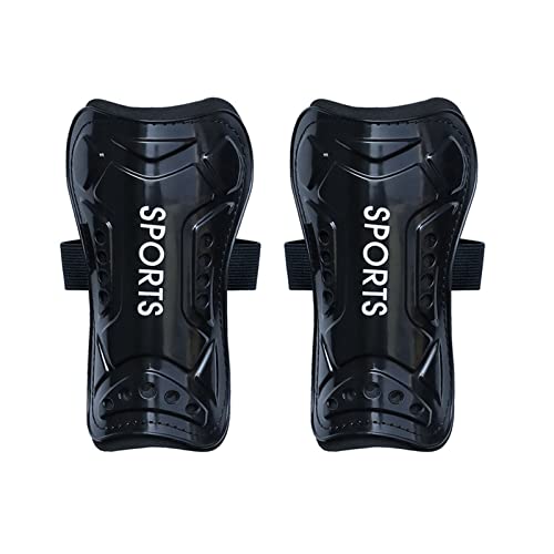 Soccer Shin Guards Kids Youth - Shin Pads Cushion Protection Reduce - Protection Breathable Shin Guards (Black, S (3-6Y))